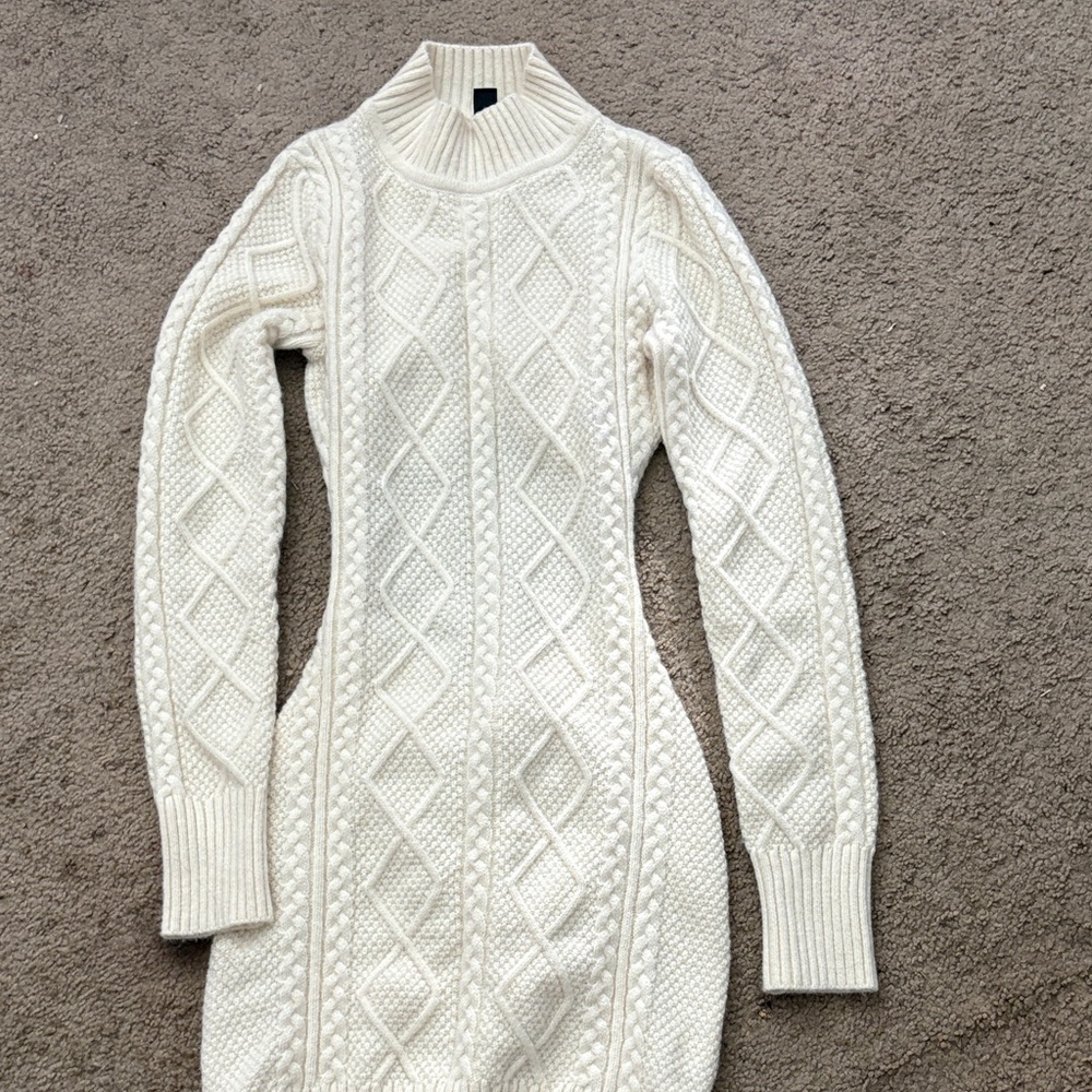 Windsor Cream Long Sleeve Knit Dress
